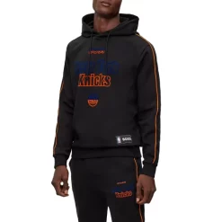 Best Sale 🎁 BOSS New York Knicks WBounce NBA 1023 Cotton Blend Flocked Logo Print Regular Fit Hoodie Black 🥰 -Hugo Boss Shop unnamed file 1001