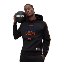 Best Sale 🎁 BOSS New York Knicks WBounce NBA 1023 Cotton Blend Flocked Logo Print Regular Fit Hoodie Black 🥰 -Hugo Boss Shop unnamed file 1002