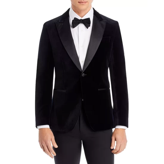 Cheap 😍 BOSS Hutson Velvet Slim Fit Dinner Jacket Black ✨ 3 Cheap 😍 BOSS Hutson Velvet Slim Fit Dinner Jacket Black ✨