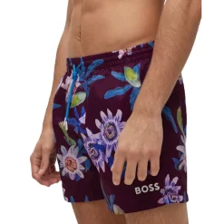 Cheap 👍 BOSS Piranha Tropical Swim Shorts Dark Purple ✔️ -Hugo Boss Shop unnamed file 1020