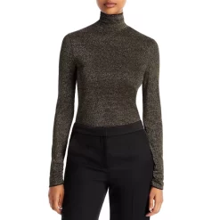 Discount 🧨 BOSS Metallic Knit Turtleneck Black 🥰