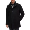 Wholesale ⌛ BOSS H-Coxtan-224 1024403 Wool & Cashmere Attached Bib 🧥 Coat Dark Blue 🛒