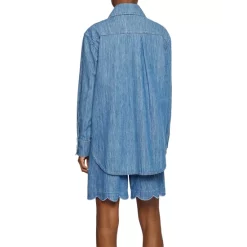 Brand new ⭐ BOSS Scalloped Hem Denim Shorts In Blue 😉 -Hugo Boss Shop unnamed file 1196