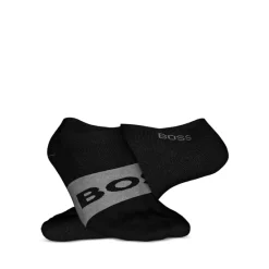 Deals 🔥 BOSS Logo Ankle 🧦 Socks, Pack Of 2 Black 😍