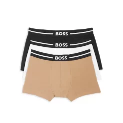 New ⌛ BOSS Bold Stretch Cotton Boxer Trunks, Pack Of 3 Black/white/beige 🤩 -Hugo Boss Shop unnamed file 1244