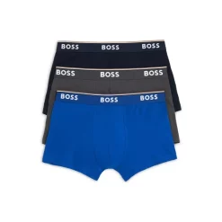 Discount 😍 BOSS Power Cotton Blend Trunks, Pack Of 3 Blue/navy Blue/gray ✔️