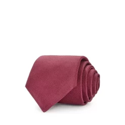 Hot Sale 😉 HUGO Solid Silk Skinny Tie Dark Pink ✨