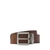Deals ❤️ BOSS Hugo Boss Men's Omar Leather Belt Medium Brown 🔥