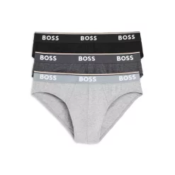Best Pirce 🎁 BOSS Power Cotton Blend Briefs, Pack Of 3 Open Gray 🔔
