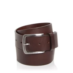 Discount 😀 BOSS Hugo Boss Men's Leather Belt Dark Brown ✨