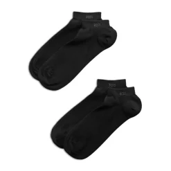 Outlet ⭐ BOSS Logo Ankle 🧦 Socks, Pack Of 2 Black ✔️
