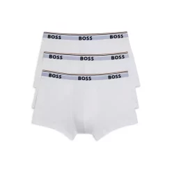 Cheap ❤️ BOSS Power Cotton Blend Trunks, Pack Of 3 White 🔥