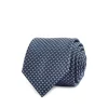 Best deal ⭐ HUGO Micro Grid Silk Skinny Tie Dark Blue ❤️