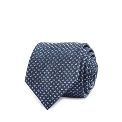 Hugo Boss Shop 36 Best deal β HUGO Micro Grid Silk Skinny Tie Dark Blue β€οΈ