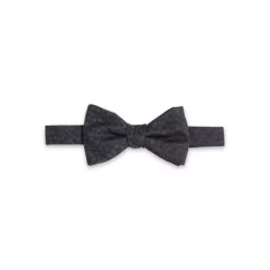 Outlet ๐ฏ HUGO Tonal Dot Print Pre Tied Silk Bow Tie Dark Gray โ