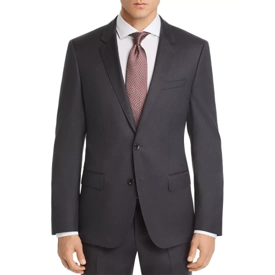 New 🛒 BOSS Huge Slim Fit Suit Jacket Dark Gray 🌟 9 New 🛒 BOSS Huge Slim Fit Suit Jacket Dark Gray 🌟 - Image 7