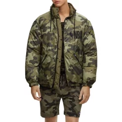 Deals ⌛ BOSS & NBA Reversible Oversized Puffer Jacket Black 🎉