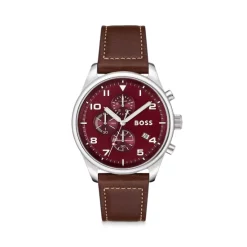 Best reviews of ⌛ BOSS Hugo Boss View Chronograph, 44mm Red/brown 💯