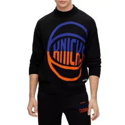 Budget 💯 BOSS Relaxed Fit Knicks 🏀 Basketball Sweater Black 💯 -Hugo Boss Shop unnamed file 1366