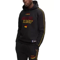 Cheap 🎉 BOSS Miami Heat WBounce_2_4_NBA 1023 Cotton Blend Flocked Logo Print Regular Fit Hoodie Black 🧨 -Hugo Boss Shop unnamed file 1413