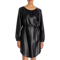 Top 10 🥰 BOSS Dejala Belted Faux Leather 👗 Dress Black 💯