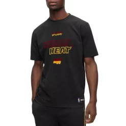 Best Pirce 🎁 BOSS Miami Heat T Basket 4 NBA 10236 Cotton Blend Logo Graphic Tee Black 🔔 -Hugo Boss Shop unnamed file 1419