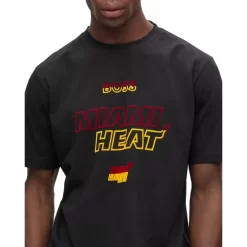 Best Pirce 🎁 BOSS Miami Heat T Basket 4 NBA 10236 Cotton Blend Logo Graphic Tee Black 🔔 -Hugo Boss Shop unnamed file 1421