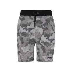 Cheapest 🤩 BOSS NBA Slam_Camo_NBA 102443 Cotton Printed Regular Fit Drawstring Shorts Open Green ⌛