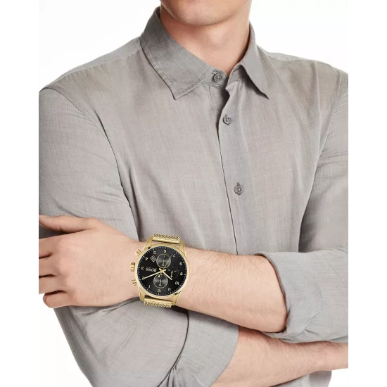 Coupon ๐ BOSS Hugo Boss Skymaster Chronograph, 44mm Black/gold ๐ 6 Coupon ๐ BOSS Hugo Boss Skymaster Chronograph, 44mm Black/gold ๐ - Image 4