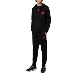 Cheapest 😀 HUGO Daple French Terry Zip Front Hoodie & Doak French Terry Drawstring Sweatpants Dark Blue 🔔