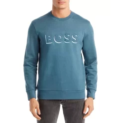 Cheap 🔥 BOSS Stadler Logo Relaxed Fit Sweatshirt Turquoise/aqua 😀