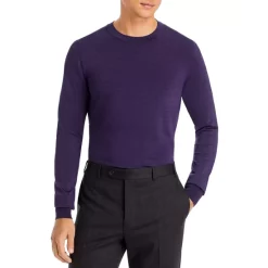 Hot Sale ❤️ HUGO San Cesar Crewneck Sweater Dark Purple 🛒