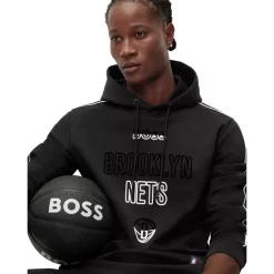 Cheap 👍 BOSS Brooklyn Nets 🏀 Basketball Graphic Hoodie Black 👏 -Hugo Boss Shop unnamed file 1578
