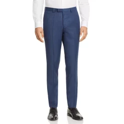 New β HUGO Hesten Birdseye Extra Slim Fit Suit Pants Blue β