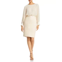 Brand new ✔️ BOSS Selrita Leather Pencil 👗 Skirt Bisque 🌟 -Hugo Boss Shop unnamed file 1605