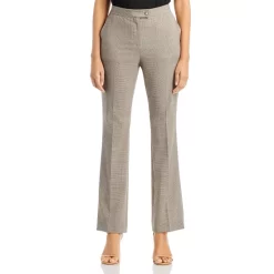 Hugo Boss Shop 44 Best deal π BOSS Teniver Wool Check Flared Leg Pants Beige Houndstooth π