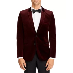 Brand new 🔔 HUGO Arti Velvet Extra Slim Fit Jacket Dark Red 🌟