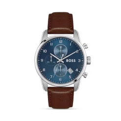 New 🥰 BOSS Hugo Boss Skymaster Chronograph, 44mm Blue/brown 🎁