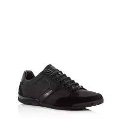 Flash Sale 🥰 BOSS Men's Saturn Low Top 👟 Sneakers Dark Blue ❤️