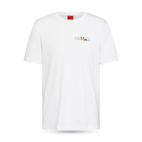 Outlet ๐ HUGO Dain Regular Fit Short Sleeve Logo Tee White ๐ 3 Outlet ๐ HUGO Dain Regular Fit Short Sleeve Logo Tee White ๐