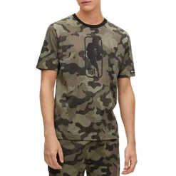 Best Pirce ⌛ BOSS & NBA Camo Tee Open Green 🥰