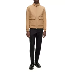 Deals 🛒 BOSS Conte Stand Collar Jacket Medium Beige 😉 -Hugo Boss Shop unnamed file 1740