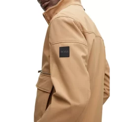 Deals 🛒 BOSS Conte Stand Collar Jacket Medium Beige 😉 -Hugo Boss Shop unnamed file 1743