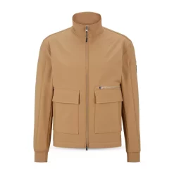Deals 🛒 BOSS Conte Stand Collar Jacket Medium Beige 😉 -Hugo Boss Shop unnamed file 1744