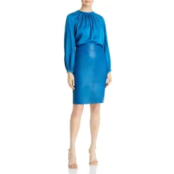 Best reviews of ⭐ BOSS Selritas Leather 👗 Skirt Teal ✔️ -Hugo Boss Shop unnamed file 175