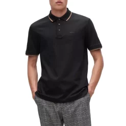 Cheapest ✨ BOSS Parlay Regular Fit Polo Black 😍
