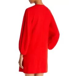 Flash Sale ⌛ BOSS Dageta Balloon Sleeve 👗 Dress Burnt Red ✔️ -Hugo Boss Shop unnamed file 189