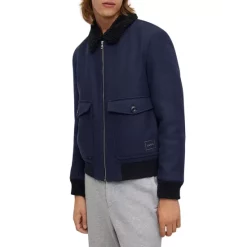 Cheapest 🔥 HUGO Bavi Aviator Jacket Dark Blue 👏