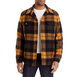 Best reviews of 😍 BOSS Carper Relaxed Fit Plaid 👚 Shirt Jacket Rust/copper 😉