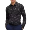 Buy 🔔 BOSS Roan Printed Slim Fit 👚 Shirt Medium Beige 🧨 -Hugo Boss Shop unnamed file 225